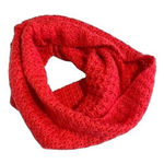 Source Unknown Coral Infinity Scarf Chunky Hand Knit Look Soft Winter Neck Warmer Orange Red Photo 0