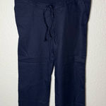 Gap NWOT Maternity Full Belly Panel Twill Navy Khakis Size M Straight Leg Cotton Photo 0