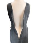Patrick Petite‎ Vintage 100% Silk Black Sleeveless Sheath Midi Dress Size 4P Photo 3