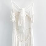 Mustard Seed Boutique White Ruffle Maxi Open Back Dress Photo 5