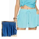 Ramy Brook Austin Blue Shorts Pleated Slinky Weave- Size XS Photo 1