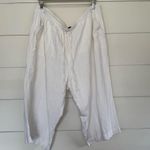Ellos Women’s 26 White Linen Pants New LagenLook Minimalist Photo 0
