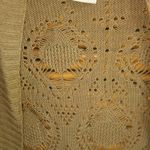 Fashion Avenue M Bolero Style Khaki Beige Crocheted Crop Knit Shrug Gray Size M Photo 3