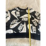 Nike Women's Oversized Cropped Crew Neck Sweatshirt Black/White Size 3X Photo 5