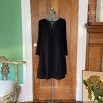 BB Dakota Black Lace-Up Bell Sleeve Swing Dress Sz Mπ Photo 14