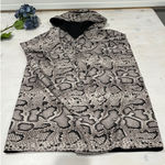 Rainraps Hooded Rain Poncho Snakeskin Print Rain Coat Lightweight OS Gray Size XL Photo 0