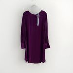 She & Sky ‎ Shirt Dress Womens M Maroon Button Accent Sleeve  Summer Chic Photo 2