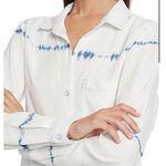 Bella Dahl $188 Tie Dye Tencel Button Up Top With Raw Hem Photo 3
