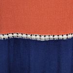 Kori Ameica orange & blue colorblock cold shoulder blouse size medium Photo 1