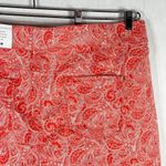 Intro Love the Fit Plus Size 24W Shorts Orange White Paisley Pull On Pocket 1518 Photo 5