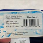 Sporti Active Hipster Workout Bikini Swim Bottom Blue Iris Size Medium Photo 6