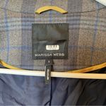 Marissa Webb | Plaid Waist Length Button Front Boy Blazer in Gray/Blue Sz Small Gray Photo 3