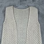 Unbranded Sweater Womens Medium Cream Crochet Open Cardigan Chunky Knit Bohemian Photo 3