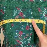 Romeo + Juliet Couture NWT Dark Green Floral Crochet Mini Skater Dress Long Balloon Puff Sleeve New Photo 4