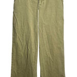Young Fabulous and Broke Wide Leg Baggy Pant Women S Tan Green Cotton Minimal Boho Photo 0