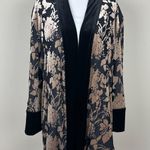 Chico's 2 Travelers Cardigan Kimono Womens 12/14 Velvet Burnout Open Reversible L Photo 0