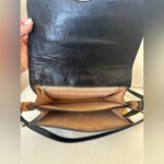 Vintage Florence Made In Italy Black Leather Crossbody Bag Sling Satchel Photo 6