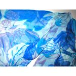 NWT New Silk Tunic Top Womens Antik Batik M Blue Purple Swim Sheer Cover Up Sequ Size M Photo 8