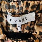 Frame  Smocked Cheetah Blouse in Camel Multi Photo 6