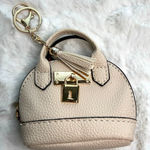 Mini Tote Bag Keychain Coin Purse Mini Pouch Zipper Fashion Charm Bag Charm White Photo 0