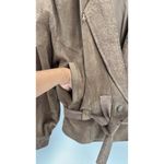 Vintage 80s Byrnes & Baker Belted suede Jacket Size Medium western NFR beige Photo 7