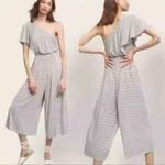 Maeve Jamie Printed One Shoulder Wide Leg Jumpsuit Size X-Small Photo 1