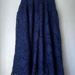 Petal and Pup  Amiri Navy Blue Lace High Low Midi Skirt S Photo 11