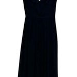 Lisa Ffo Black Chiffon Midi Dress Photo 0