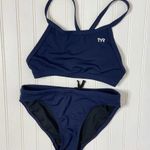 TYR Solid Durafast One Diamondback Workout Bikini Swimsuit Set Navy Size S 486 Blue Photo 7