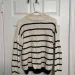 Rachel Zoe Black and White Stripped Knit Sweater Photo 1