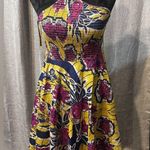 Urban Outfitters outfitter strappy floral NWT smocked Batik Print skater halter dress XS Photo 2