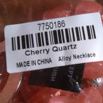 Cherry Quartz Two Row Beaded Pendant Necklace Photo 11