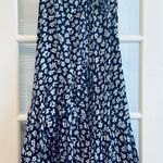 Ralph Lauren Polo  Women's Blue Floral Crêpe Wrap Skirt Photo 2