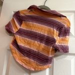 Wild Fable Cropped Stripped Collard Button Down Shirt Photo 5