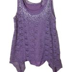 #2 Lace tank top with handkerchief hemline Purple Photo 0