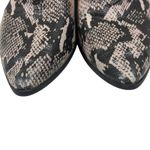 American Eagle Ankle Boots Womens 7 Snake Print Cream Black Block Heel Western Photo 5