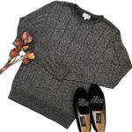 Metallic long sleeve pullover sweatshirt Gray Size M Photo 0