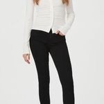 Paige  Hoxton ankle size 32 black crushed velvet jeans skinny excellent $197 Photo 0