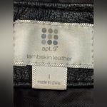Apt. 9 Vtg black lambskin leather zip blazer jacket hand pockets lined stitch details L Photo 5