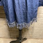Blue Rain  Womens Blue Denim Chambray Raw Hem Shirt Dress‎ Size Medium Photo 1