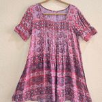 Urban Outfitters  ECOTE Amethyst Pleated Pintuck Dress Sz L Boho Peasant Country Photo 2