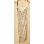 NWT House of Harlow 1960 x Revolve Sage Midi Dress Sequin Strapless Sheath Dress Silver Size M Photo 3