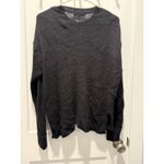 Madewell Women’s Ribbed Alpaca-Blend Crewneck Sweater Small S Black Oversized Photo 3
