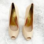 Ted Baker | Nude Pink Gold Platform Peep Toe Heels Pumps SVANA5 | Size 6 Photo 2