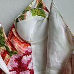 Farm Rio NWT  Anthropologie Vintage Floral Deep V Mini Dress Size Medium Vacay Photo 5