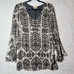 Show Me Your Mumu  Top Womens Small‎ Black Snakeskin Barry Bell Tunic Top Photo 0
