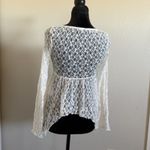 Kimchi Blue Kimchi‎ Blue White Lace Sheer Long Sleeve Babydoll Top Y2K Romantic Boho Size S Photo 3