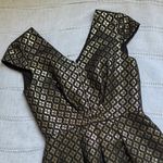 Cremieux Metallic Gold and Black Evening Dress Size 2 Photo 10