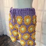 Tach nwt Gloria crochet knit granny square high waisted shorts size medium Photo 4