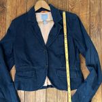 Lucky Brand women’s vintage 90s cropped cotton blazer navy blue size medium Photo 2